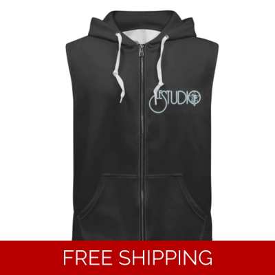 Custom Zipper Sleeveless Hoodie Starman